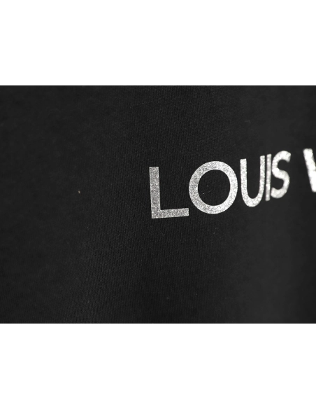 Louis Vuitton silver lettering short-sleeved T-shirt,Louis Vuitton