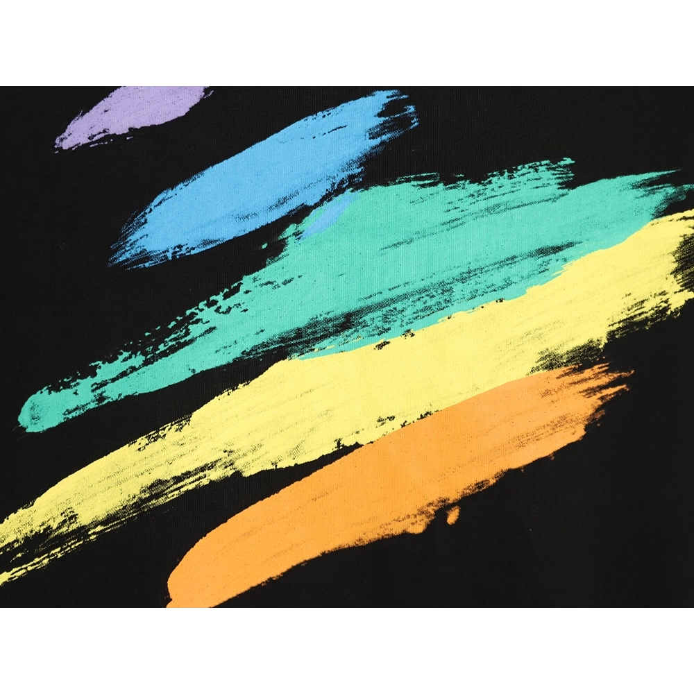 Louis Vuitton hand-painted colorful logo graffiti short-sleeved T-shirt TSK1,Louis Vuitton