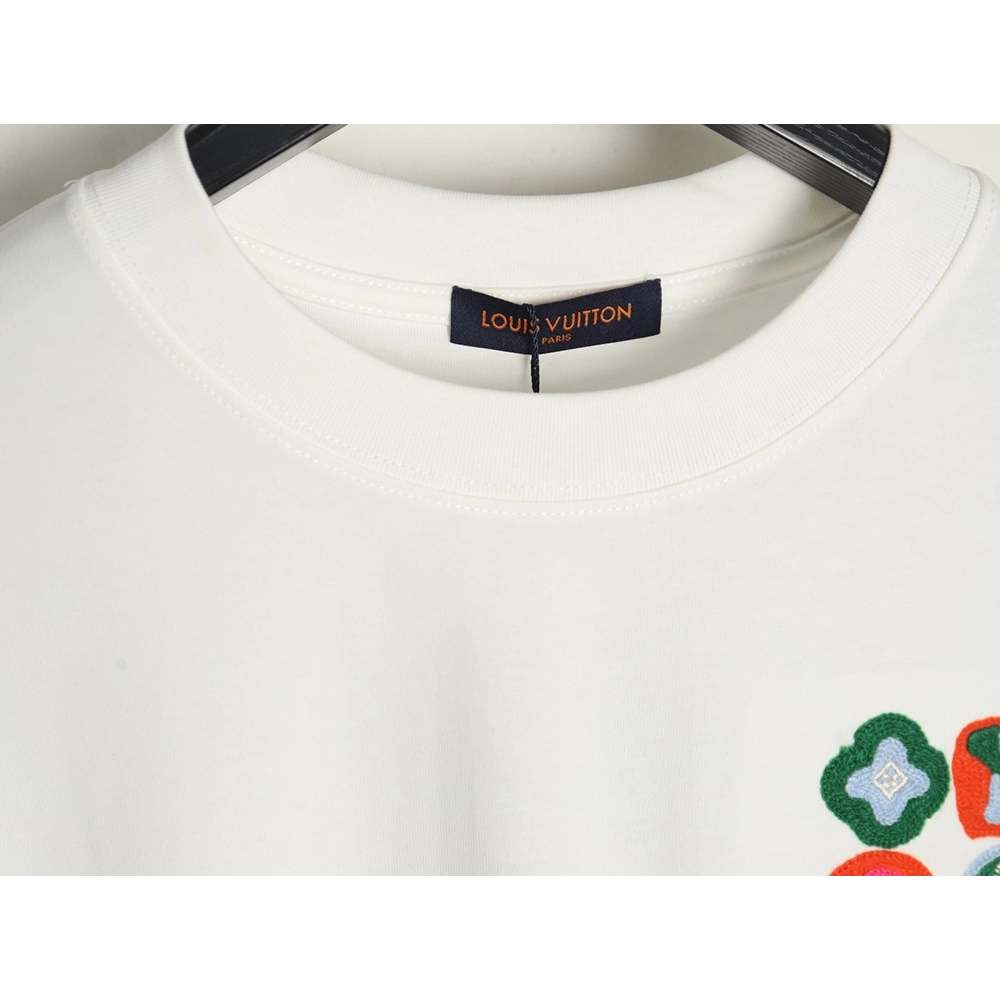 Louis Vuitton four-leaf clover logo embroidered short-sleeved T-shirt,Louis Vuitton
