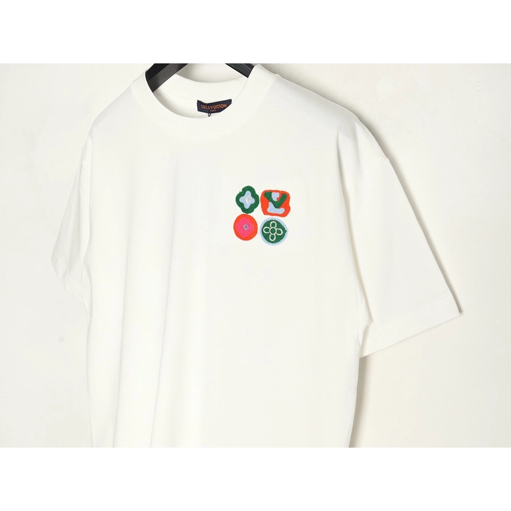 Louis Vuitton four-leaf clover logo embroidered short-sleeved T-shirt,Louis Vuitton