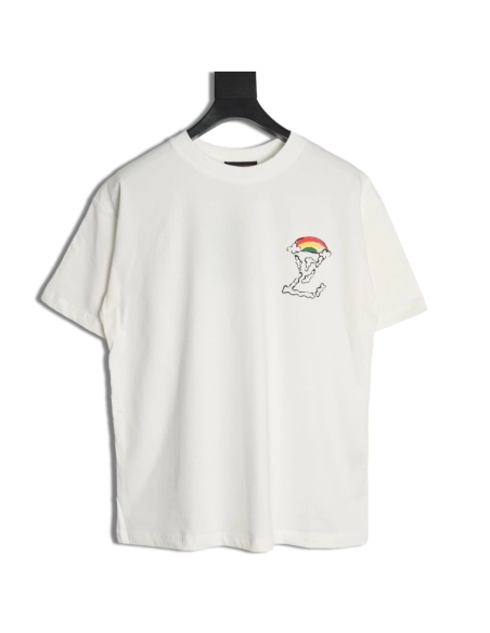 Louis Vuitton Back Painted Cloud Graffiti Short Sleeve T-shirt,Louis Vuitton