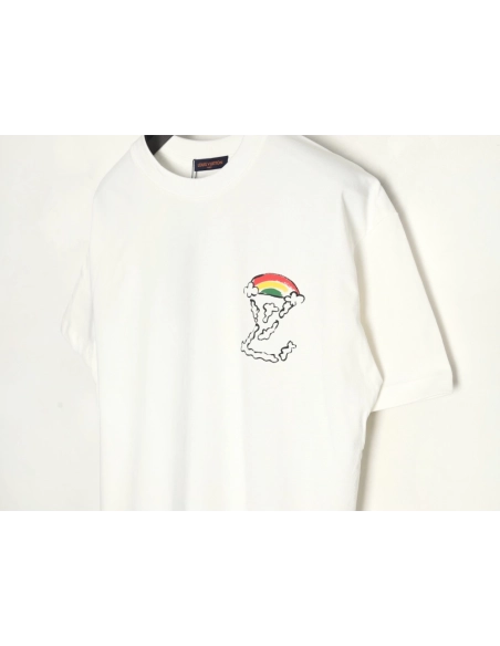 Louis Vuitton Back Painted Cloud Graffiti Short Sleeve T-shirt,Louis Vuitton