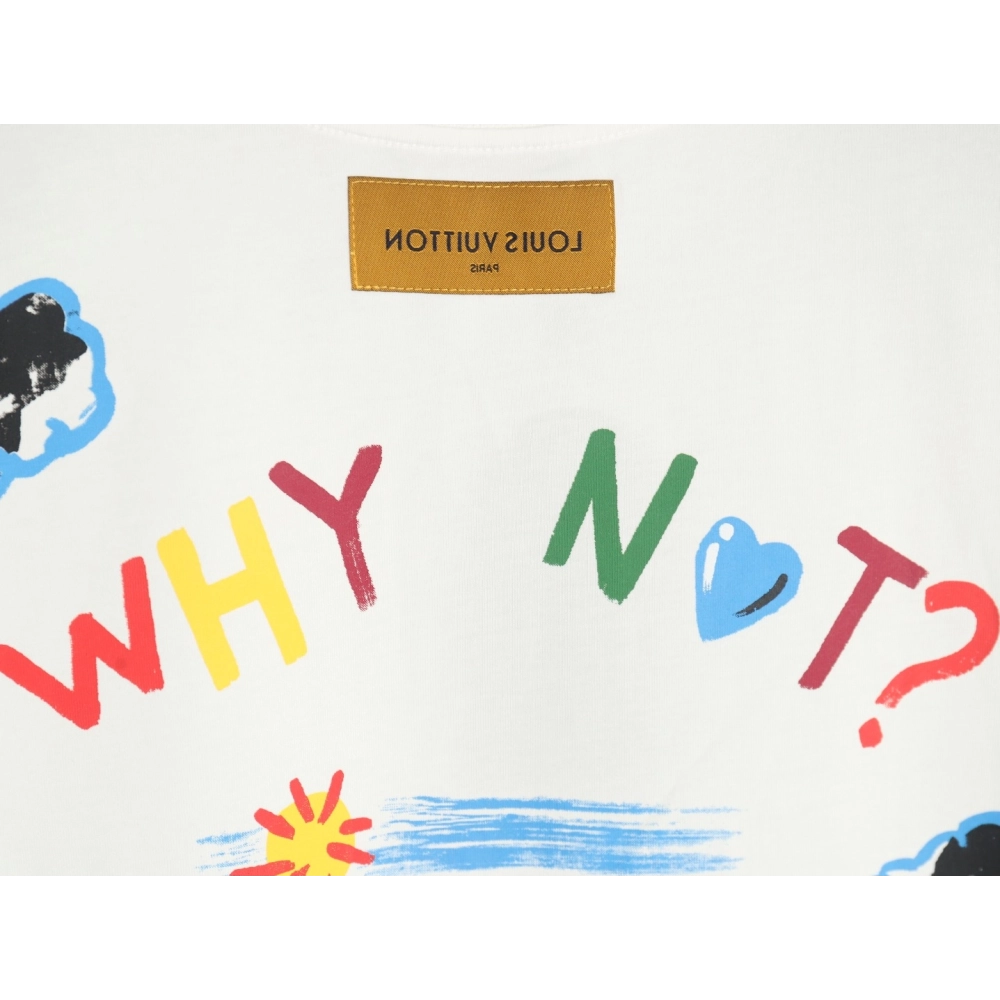 Louis Vuitton Back Painted Cloud Graffiti Short Sleeve T-shirt,Louis Vuitton