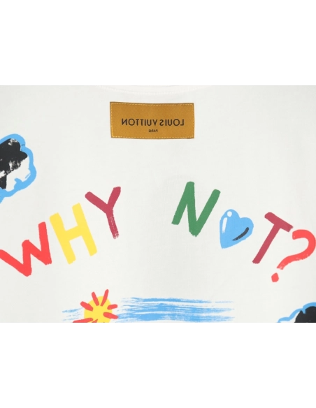 Louis Vuitton Back Painted Cloud Graffiti Short Sleeve T-shirt,Louis Vuitton