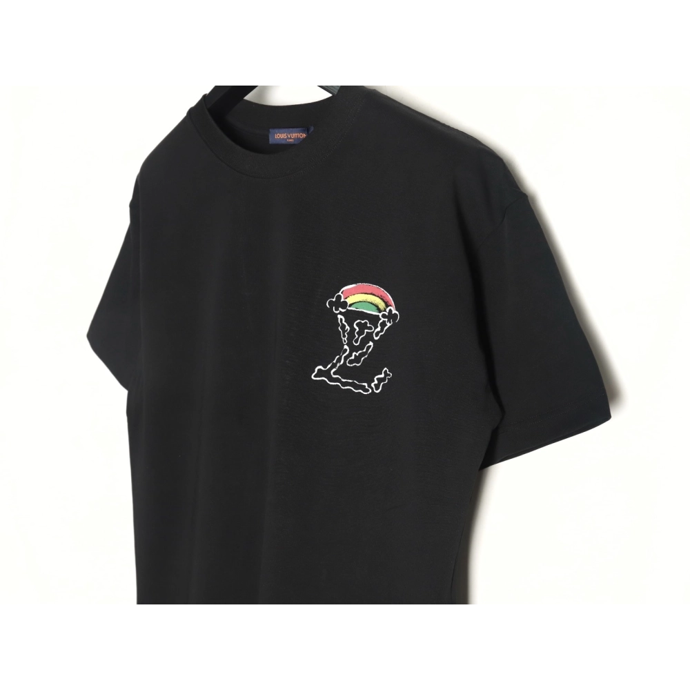 Louis Vuitton Back Painted Cloud Graffiti Short Sleeve T-shirt TSK1,Louis Vuitton