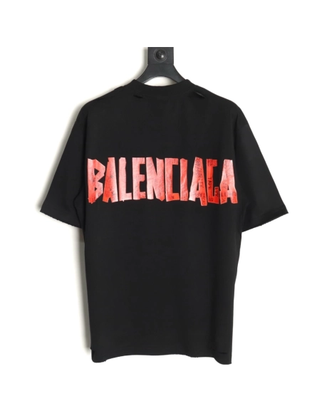 Balenciaga Tape Print Short Sleeve T-Shirt,Balenciaga