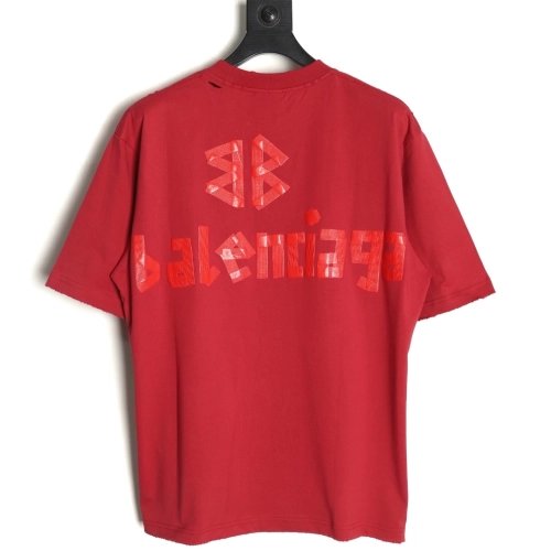 Balenciaga Tape Print Short Sleeve T-Shirt TSK1,Balenciaga