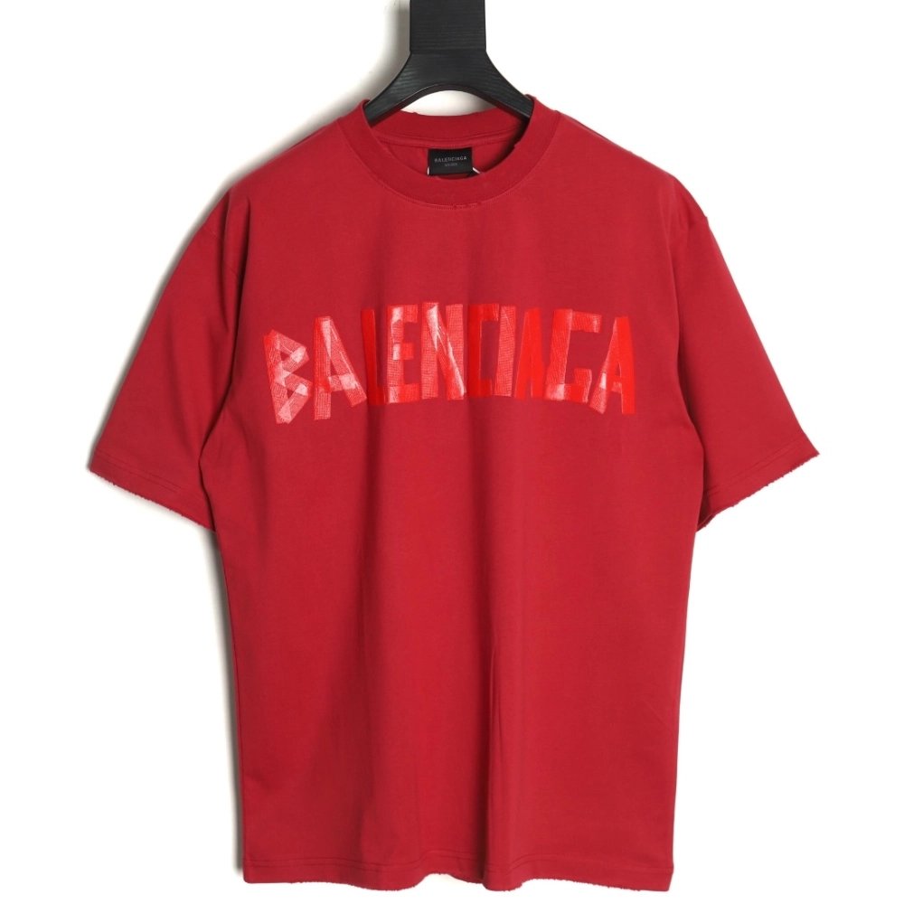 Balenciaga Tape Print Short Sleeve T-Shirt TSK1,Balenciaga