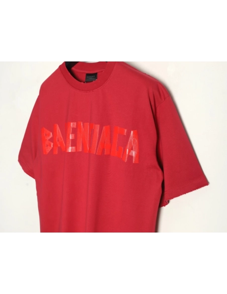 Balenciaga Tape Print Short Sleeve T-Shirt TSK1,Balenciaga