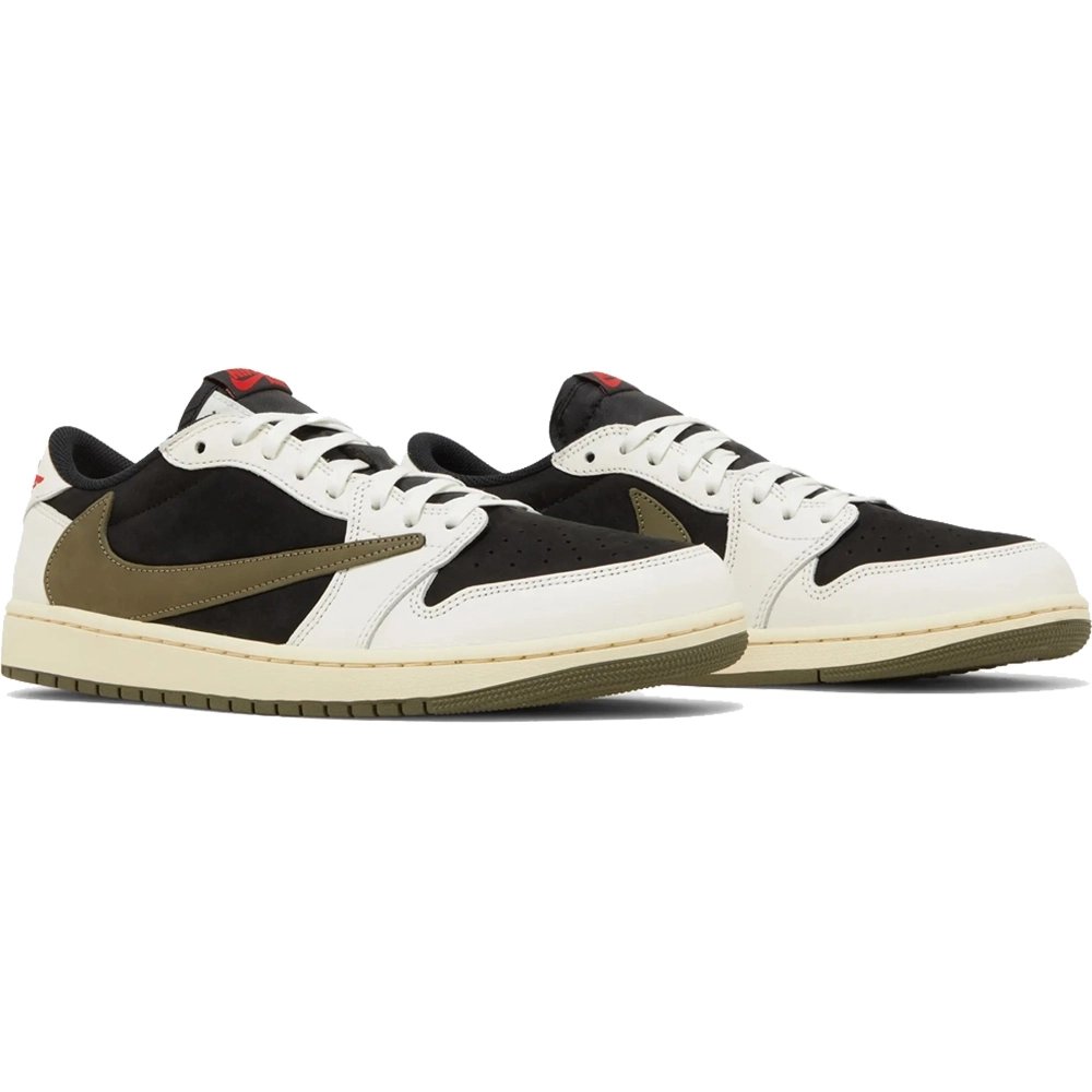 Little Kids Travis Scott x Air Jordan 1 Retro Low Olive,KIDS SNEAKERS