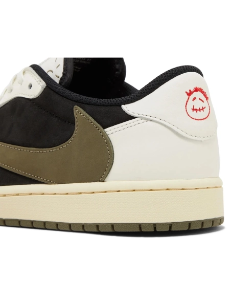 Little Kids Travis Scott x Air Jordan 1 Retro Low Olive,KIDS SNEAKERS