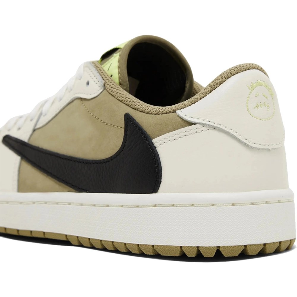Little Kids Travis Scott x Air Jordan 1 Low Golf Neutral Olive,KIDS SNEAKERS