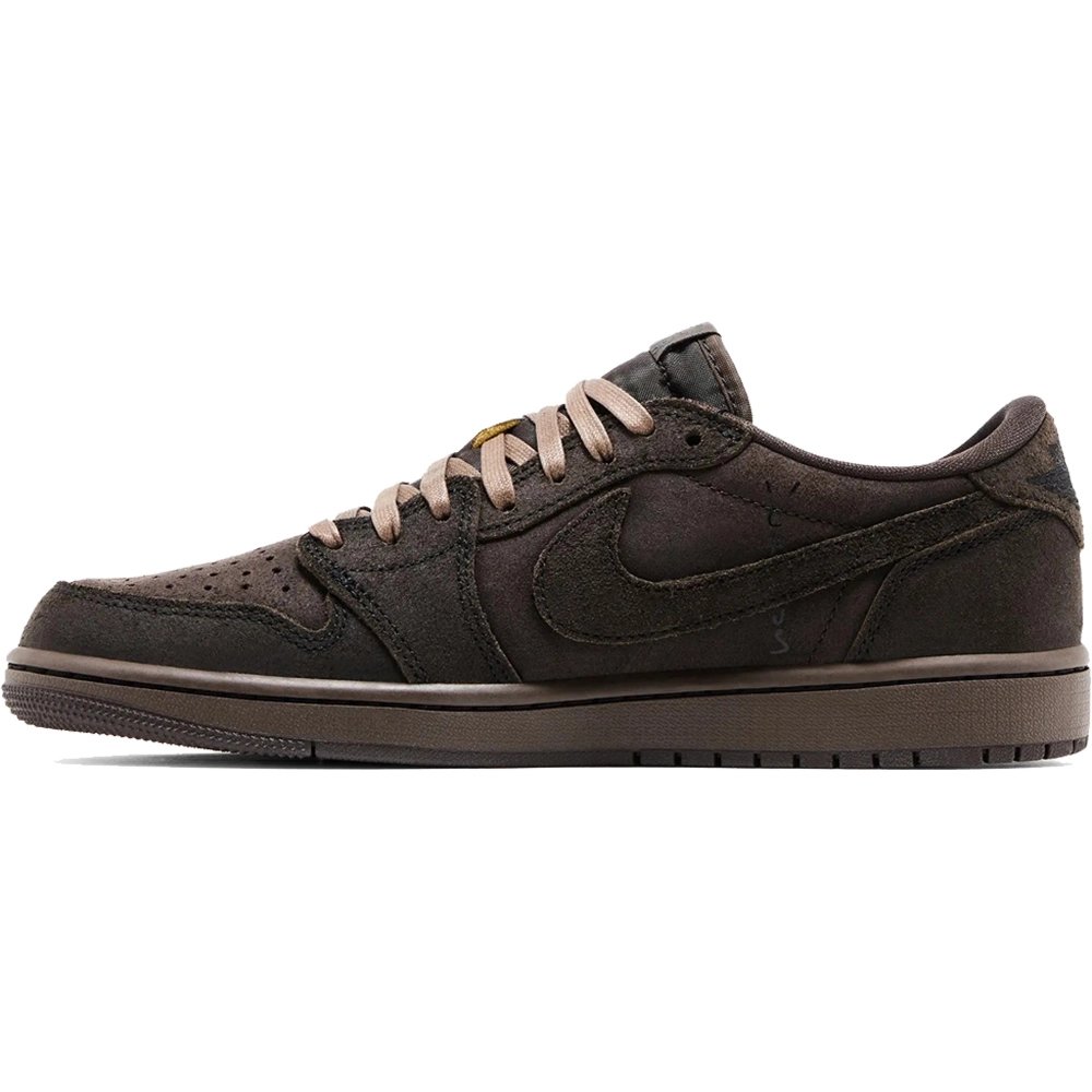 Little Kids Travis Scott x Air Jordan 1 Retro Low Velvet Brown,KIDS SNEAKERS