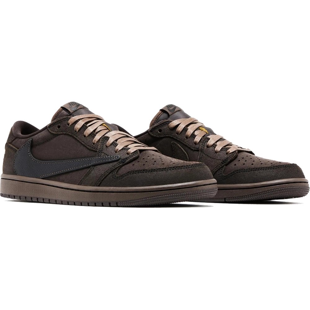 Little Kids Travis Scott x Air Jordan 1 Retro Low Velvet Brown,KIDS SNEAKERS