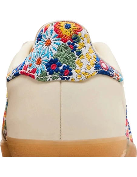Liberty London &amp; Gazelle Indoor Floral Embroidery - Off White,ADIDAS GAZELLE
