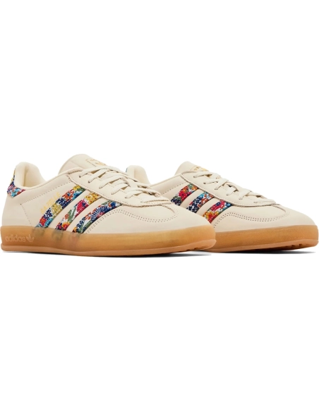 Liberty London &amp; Gazelle Indoor Floral Embroidery - Off White,ADIDAS GAZELLE