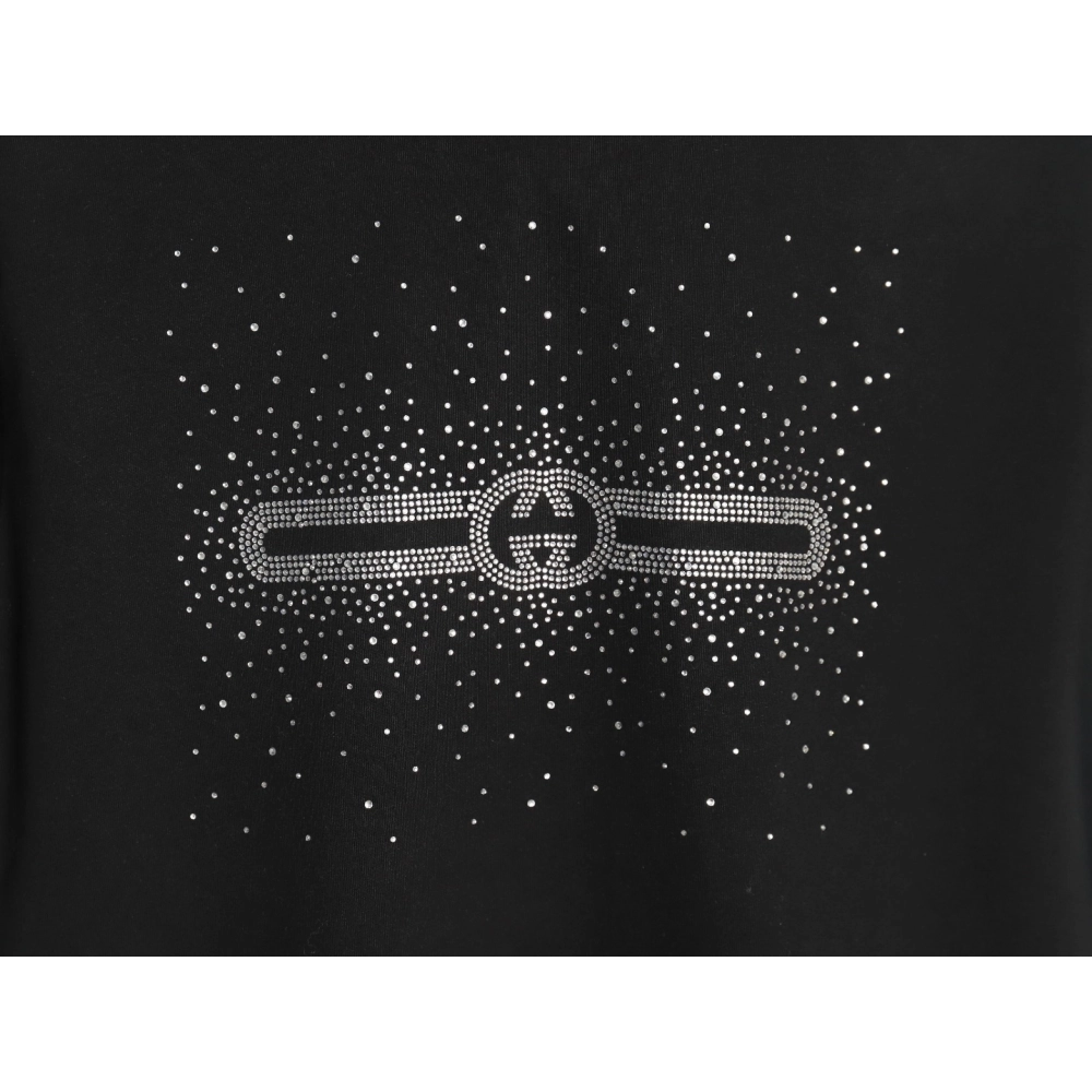 Gucci hot rhinestone letter logo short sleeves TSK1,Gucci