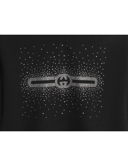 Gucci hot rhinestone letter logo short sleeves TSK1,Gucci