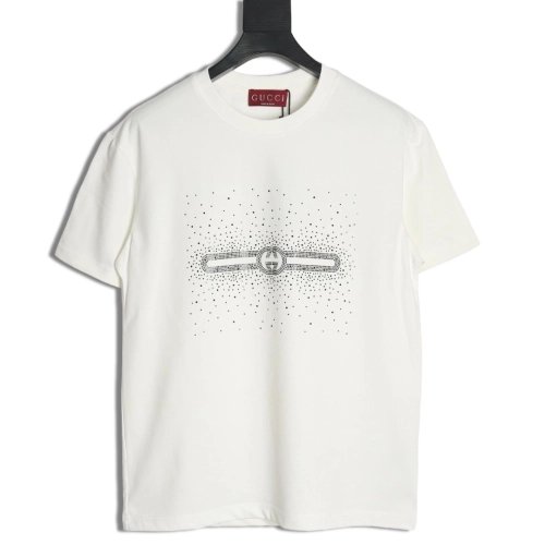 Gucci hot rhinestone letter logo short sleeves,Gucci
