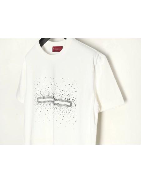 Gucci hot rhinestone letter logo short sleeves,Gucci