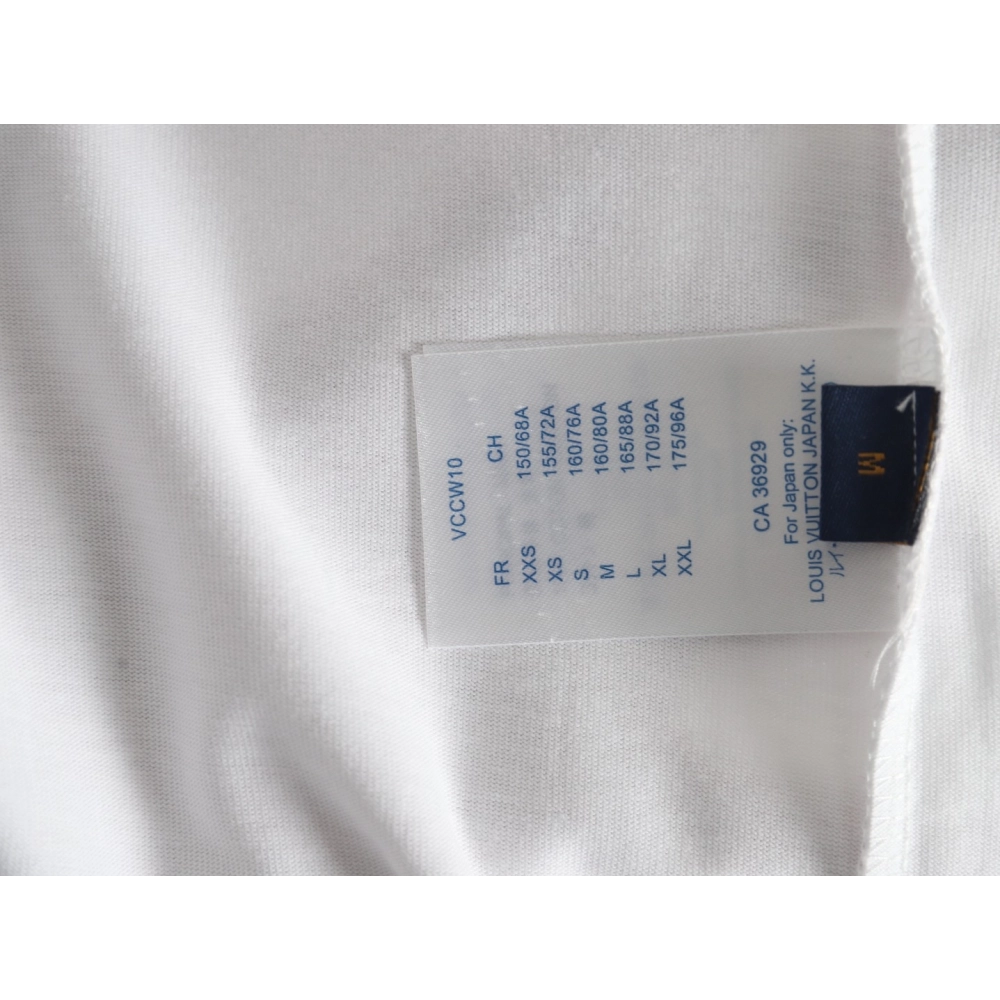 Louis Vuitton ink smudged letters printed short sleeves,Louis Vuitton