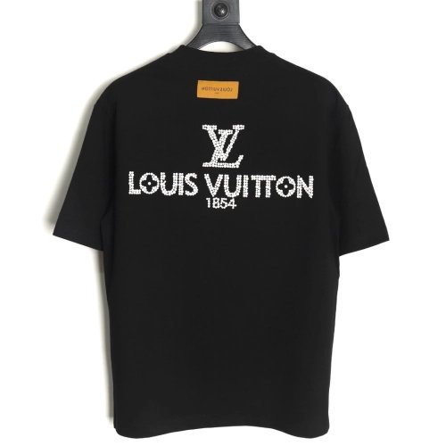 Louis Vuitton pearl hot diamond letter logo short sleeve TSK1,Louis Vuitton
