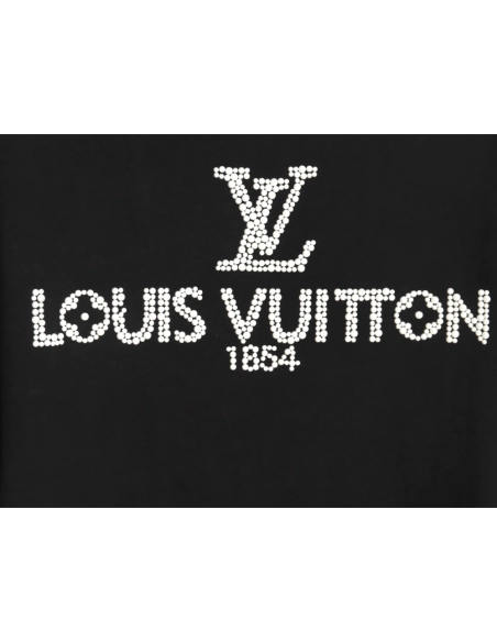 Louis Vuitton pearl hot diamond letter logo short sleeve TSK1,Louis Vuitton