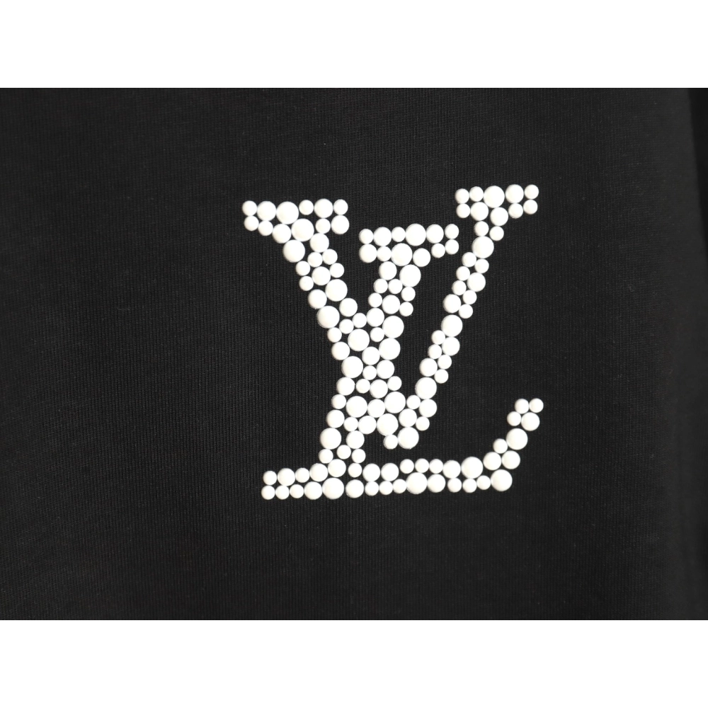 Louis Vuitton pearl hot diamond letter logo short sleeve TSK1,Louis Vuitton