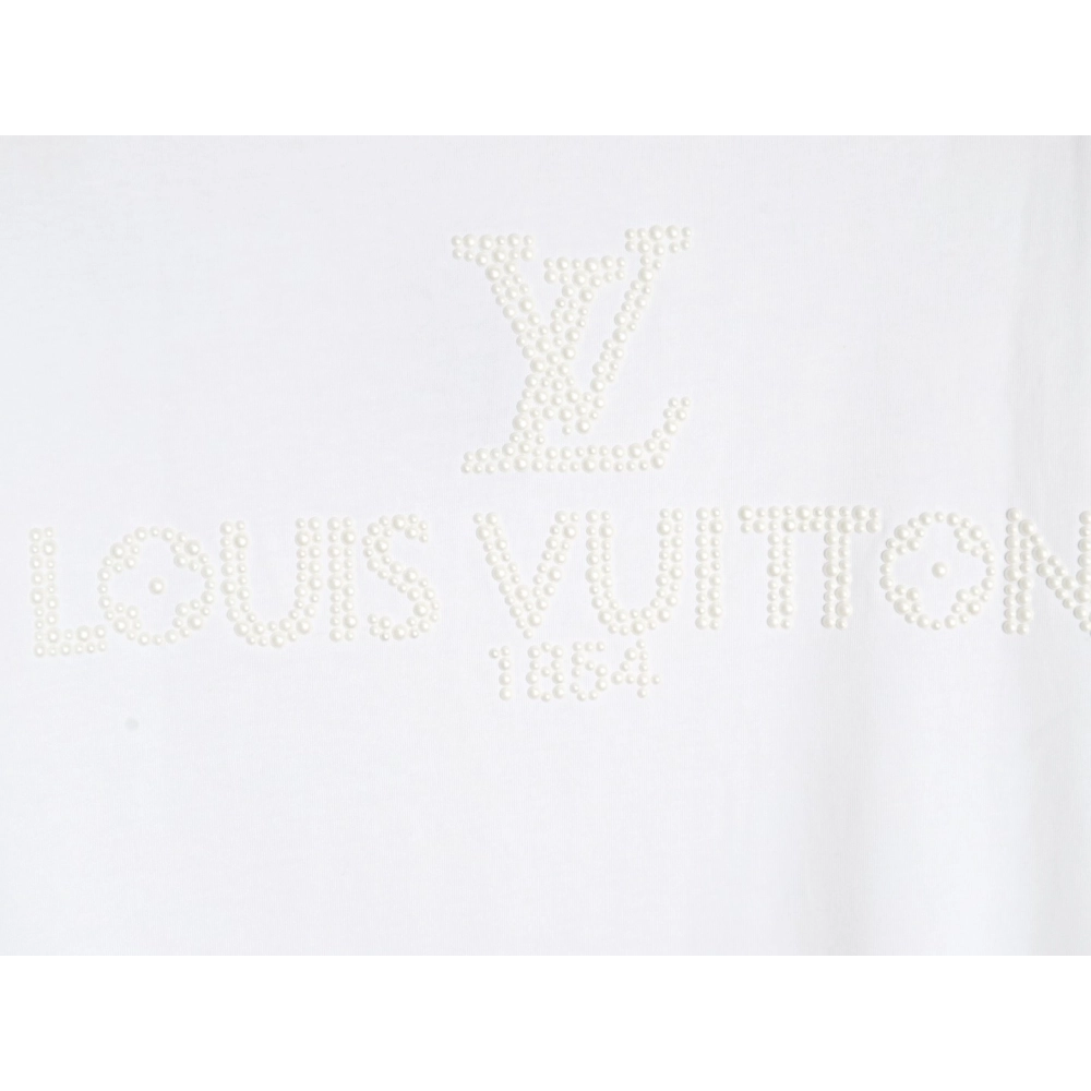 Louis Vuitton pearl hot diamond letter logo short sleeve,Louis Vuitton