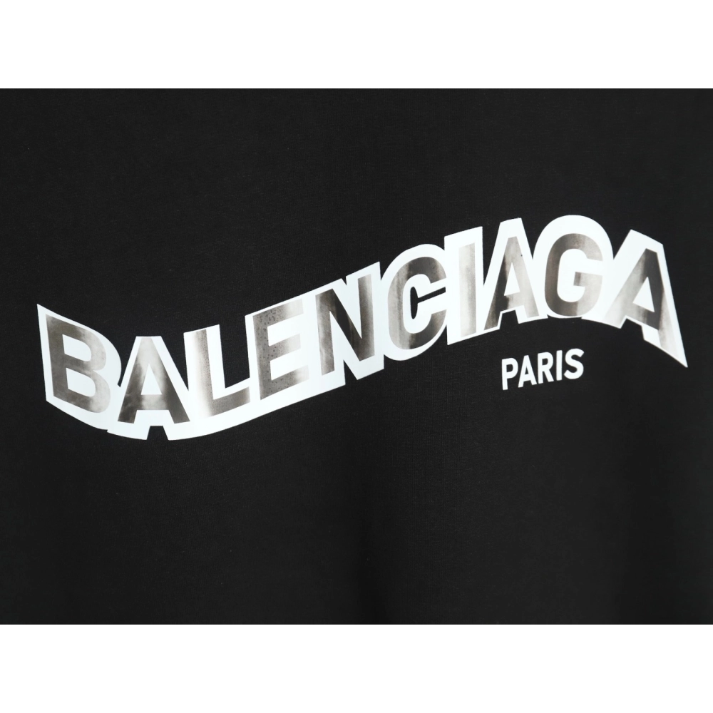 Balenciaga Twisted Letters Short Sleeve T-Shirt TSK1,Balenciaga