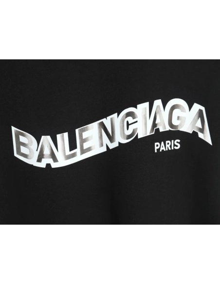 Balenciaga Twisted Letters Short Sleeve T-Shirt TSK1,Balenciaga