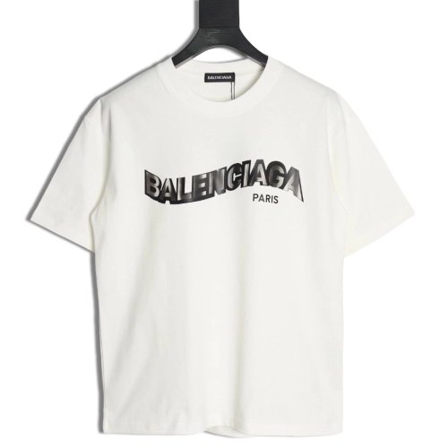 Balenciaga Twisted Letters Short Sleeve T-Shirt,Balenciaga