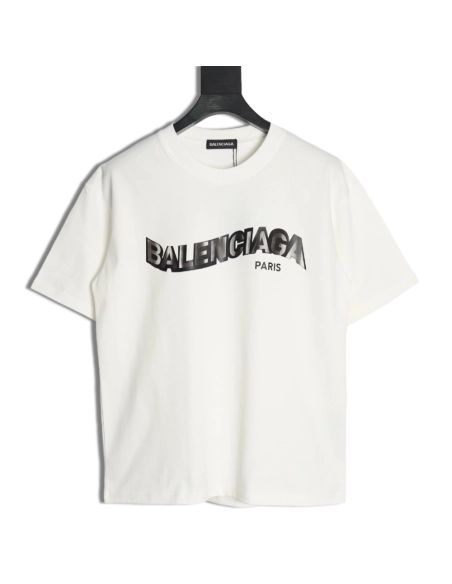 Balenciaga Twisted Letters Short Sleeve T-Shirt,Balenciaga