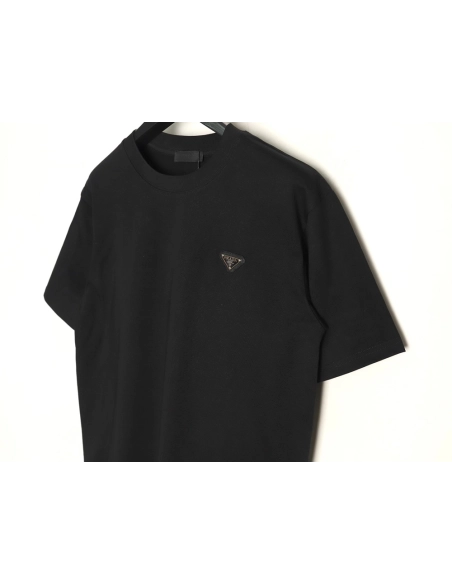 Prada Chest Triangle Logo Back Hem Letters Short Sleeves,Prada