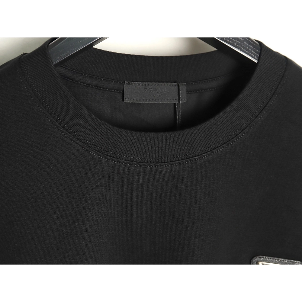 Prada Chest Triangle Logo Back Hem Letters Short Sleeves,Prada