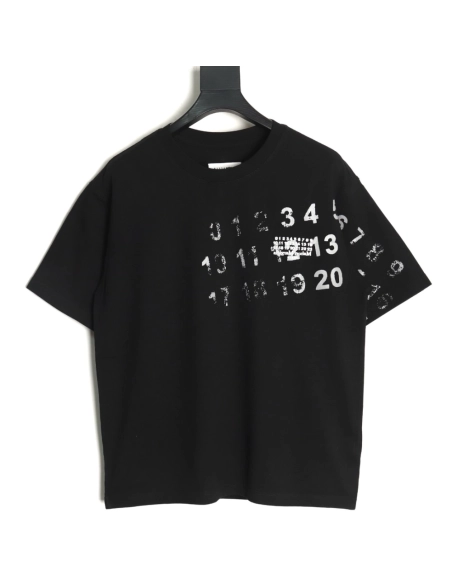 Maison Margiela digital painting mottled graffiti round neck short-sleeved T-shirt TSK1,Maison Margiela