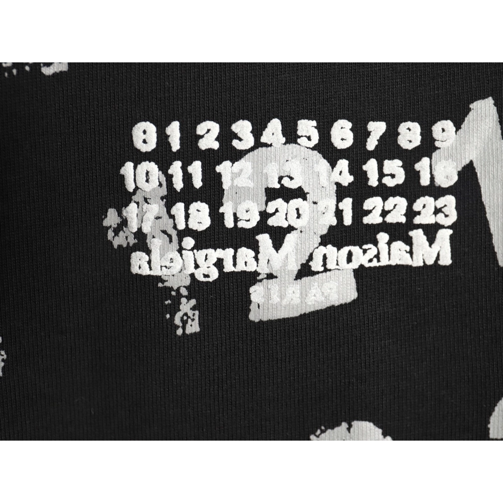 Maison Margiela digital painting mottled graffiti round neck short-sleeved T-shirt TSK1,Maison Margiela