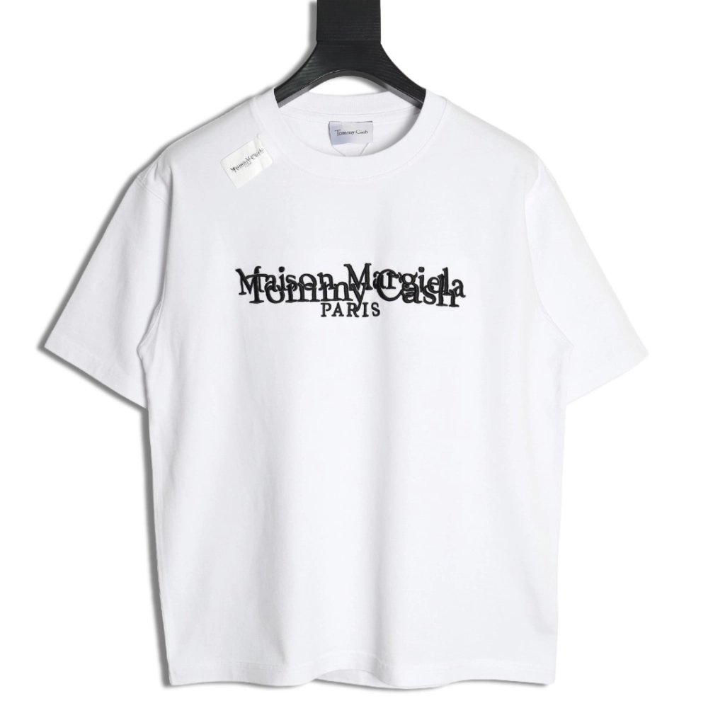 Maison Margiela &amp; Tommy Cash embroidered logo crew neck short sleeve T-shirt,Maison Margiela