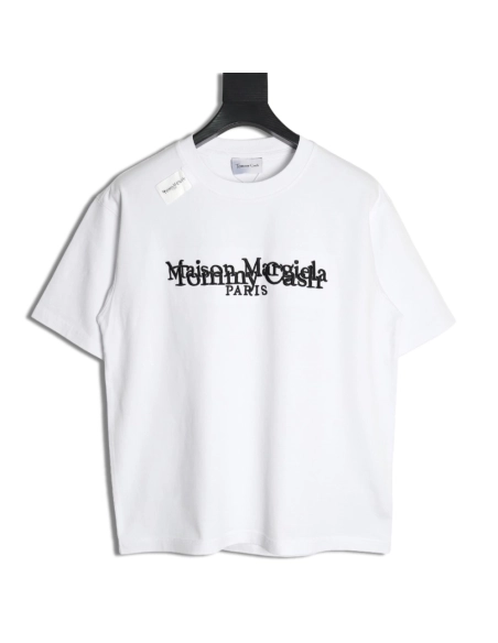 Maison Margiela &amp; Tommy Cash embroidered logo crew neck short sleeve T-shirt,Maison Margiela
