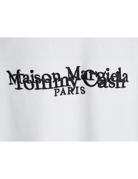 Maison Margiela &amp; Tommy Cash embroidered logo crew neck short sleeve T-shirt,Maison Margiela