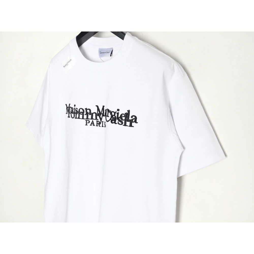 Maison Margiela &amp; Tommy Cash embroidered logo crew neck short sleeve T-shirt,Maison Margiela