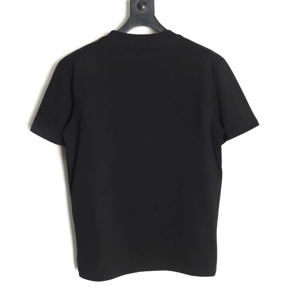 Prada neckline letter embroidery triangle logo short sleeves TSK1,Prada