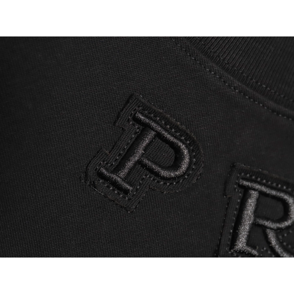 Prada neckline letter embroidery triangle logo short sleeves TSK1,Prada