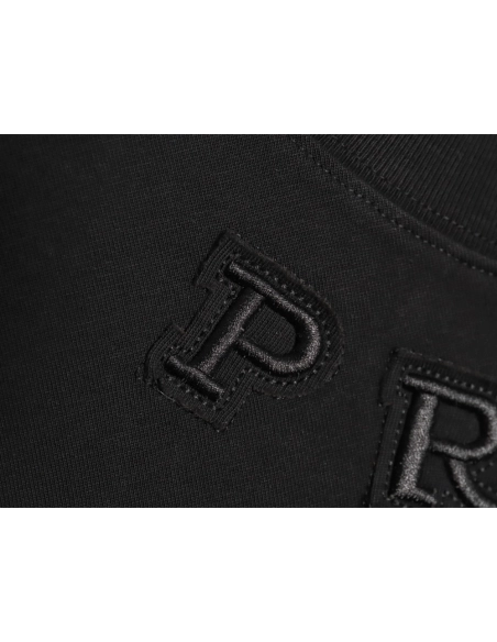 Prada neckline letter embroidery triangle logo short sleeves TSK1,Prada