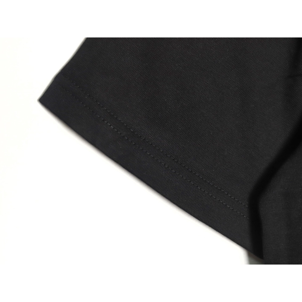 Prada neckline letter embroidery triangle logo short sleeves TSK1,Prada