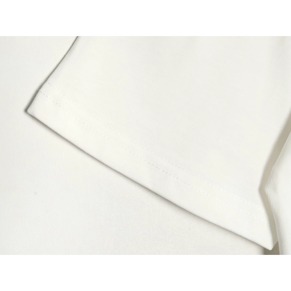 Prada neckline letter embroidery triangle logo short sleeves,Prada