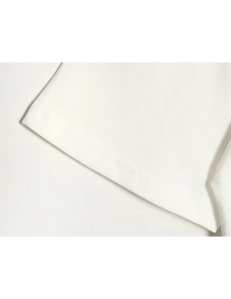 Prada neckline letter embroidery triangle logo short sleeves,Prada