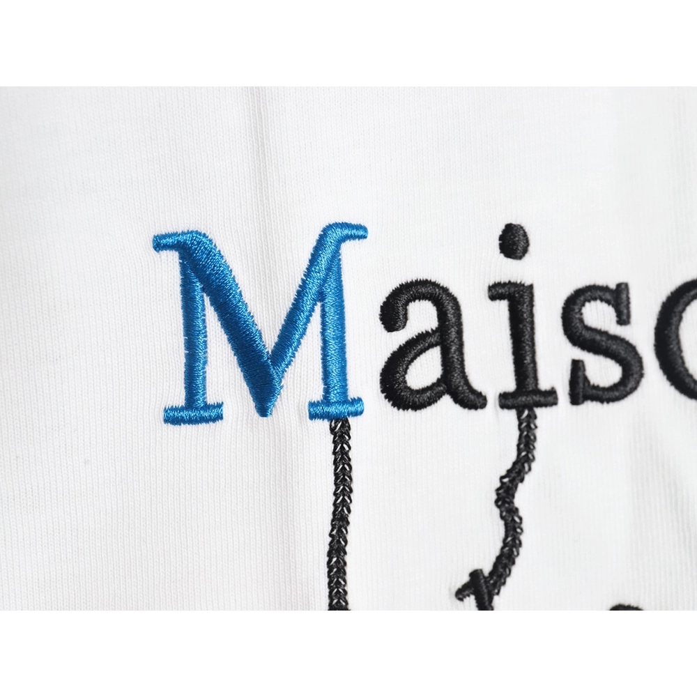 Maison Margiela geometric numbers embroidered short-sleeved T-shirt,Maison Margiela