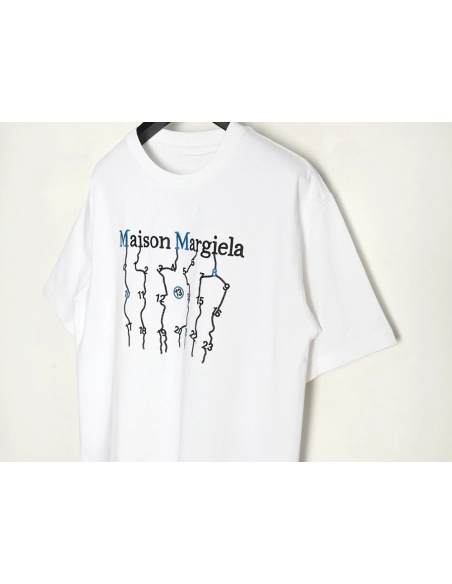 Maison Margiela geometric numbers embroidered short-sleeved T-shirt,Maison Margiela
