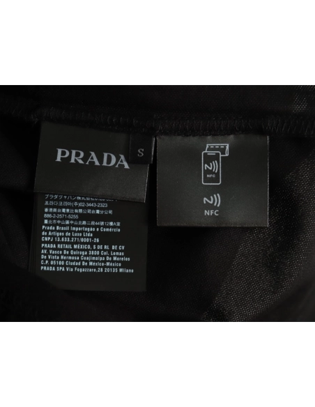 Prada embroidered logo red edge short-sleeve polo shirt TSK1,Prada